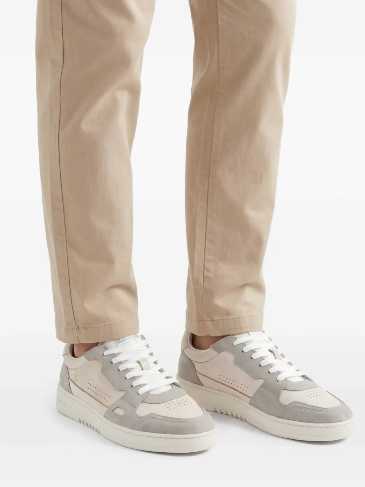 Beige/Light Grey Dice Lo Leather Sneakers
