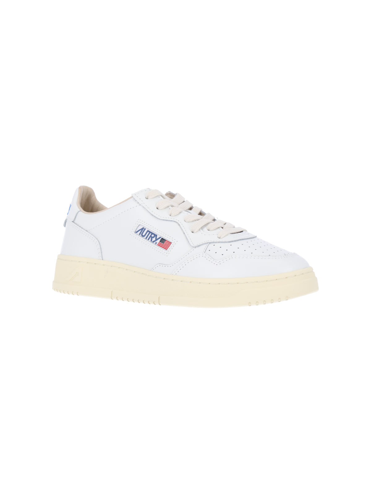 Low-Top Sneakers with Rounded Toe and Multicolor Logo