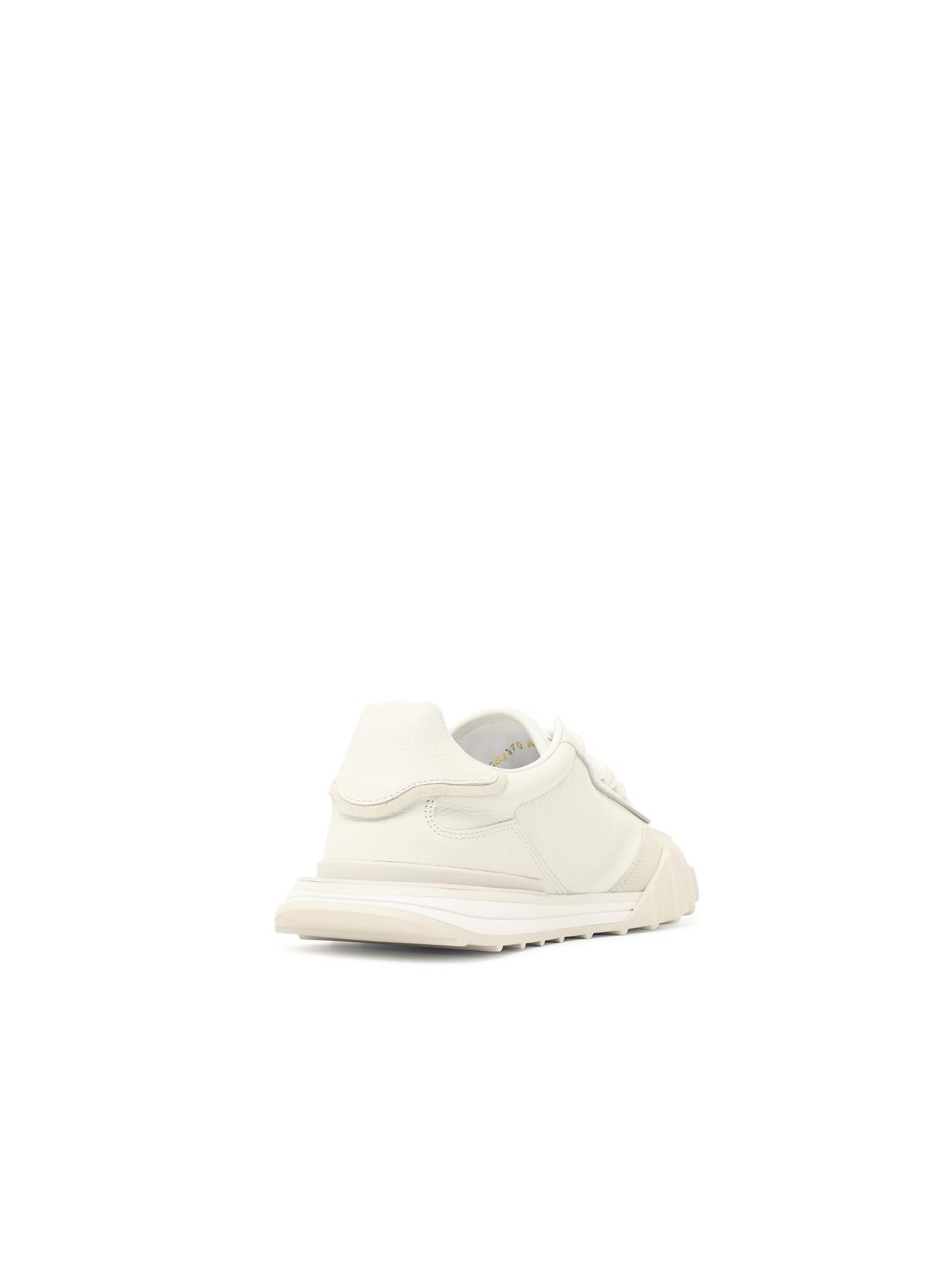 'Dg Athletic' White Leather Sneakers