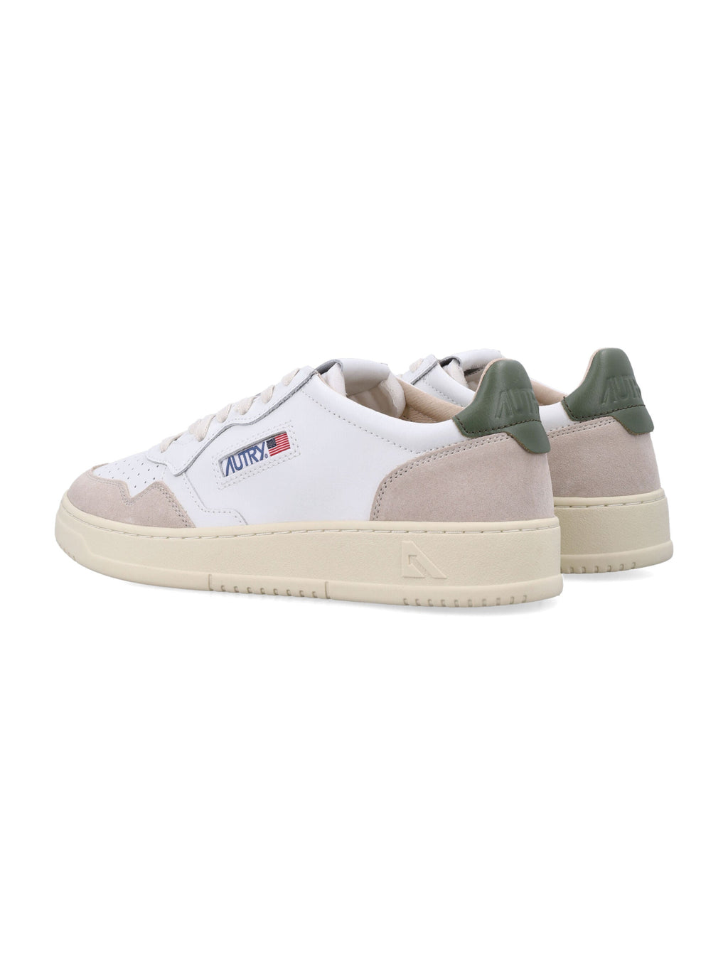 Low-Top Sneakers With Perforated Detailing And Suede Overlays