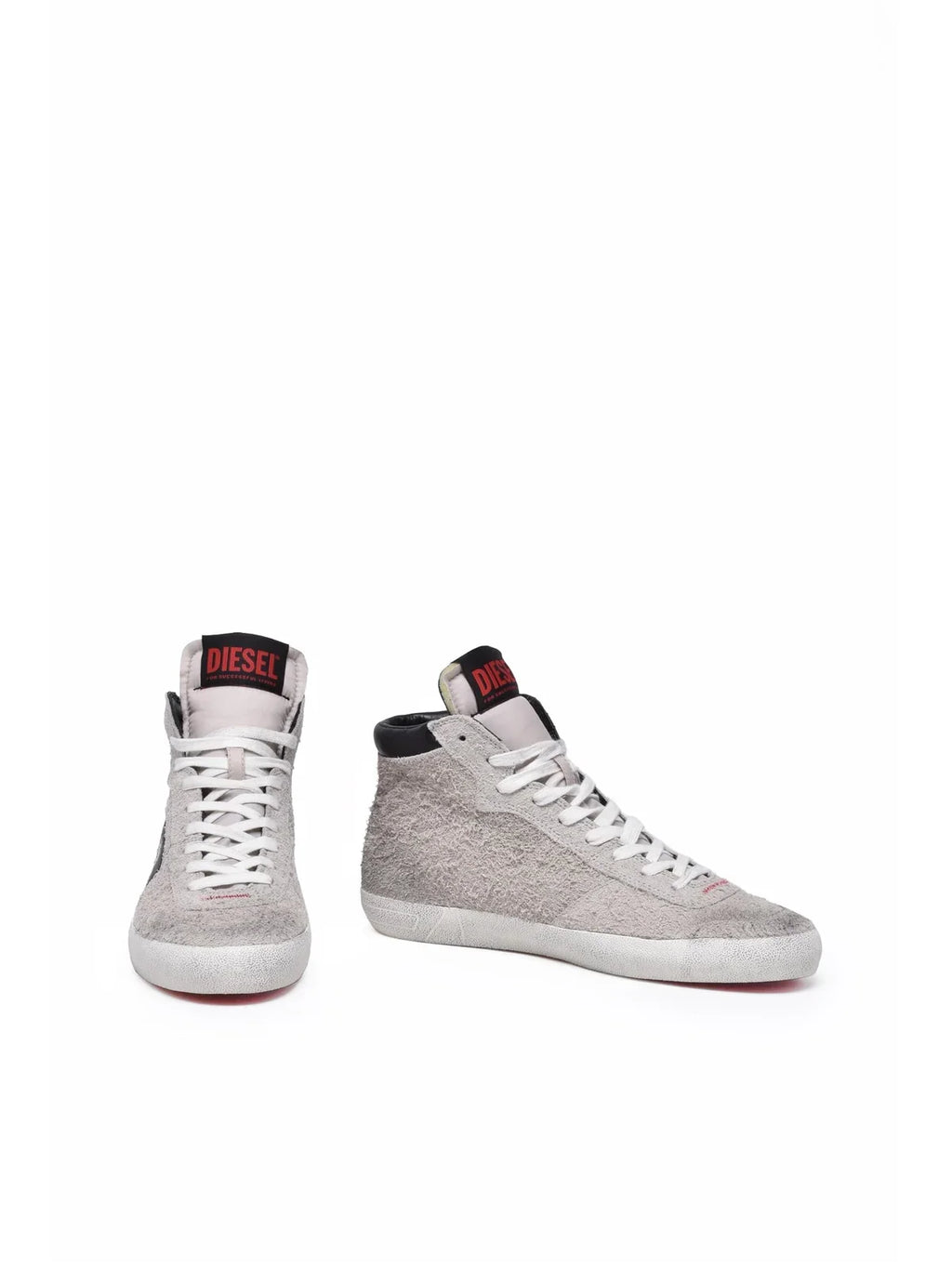 Grey Leather Leroji Mid Sneakers