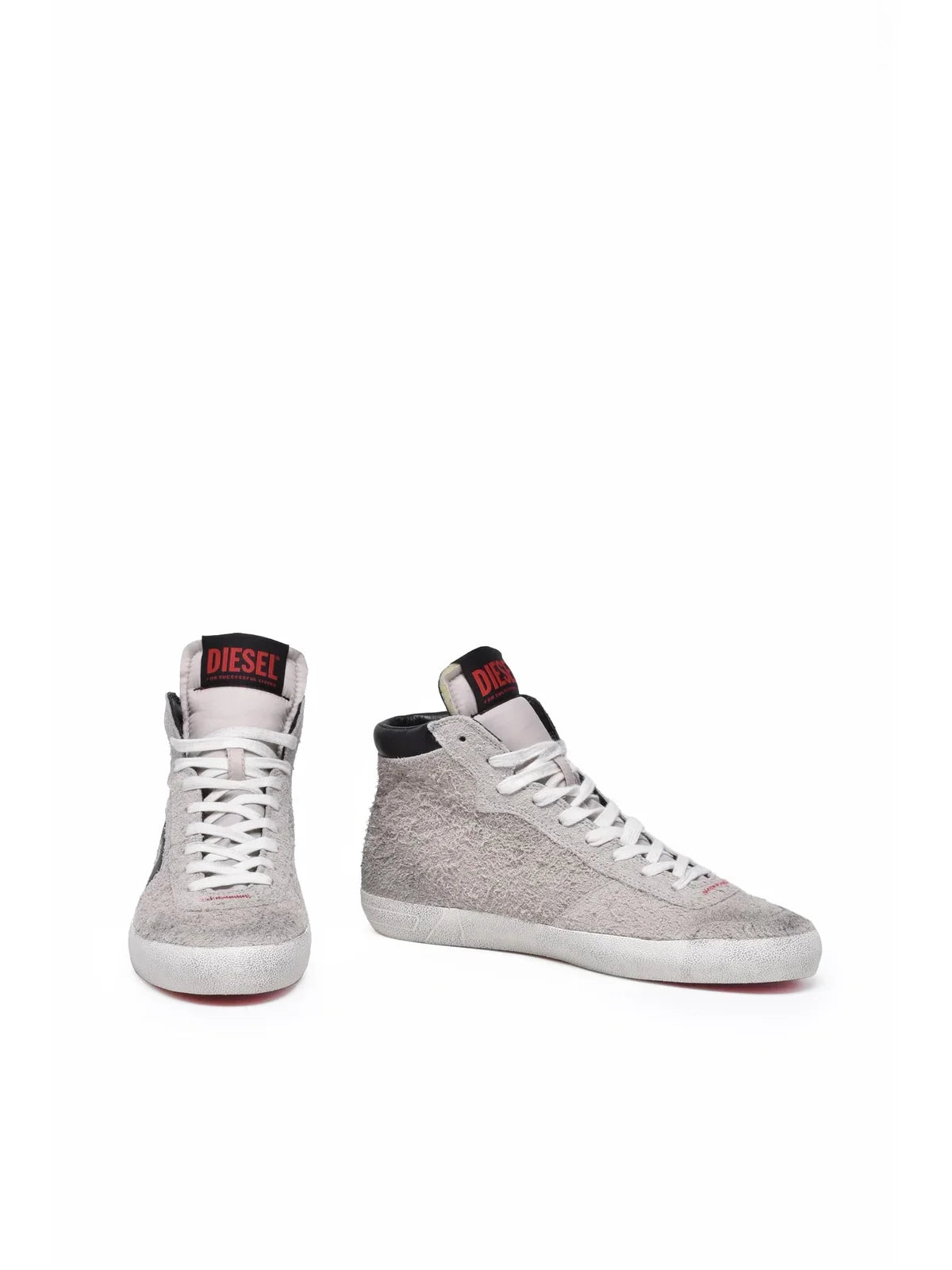 Grey Leather Leroji Mid Sneakers