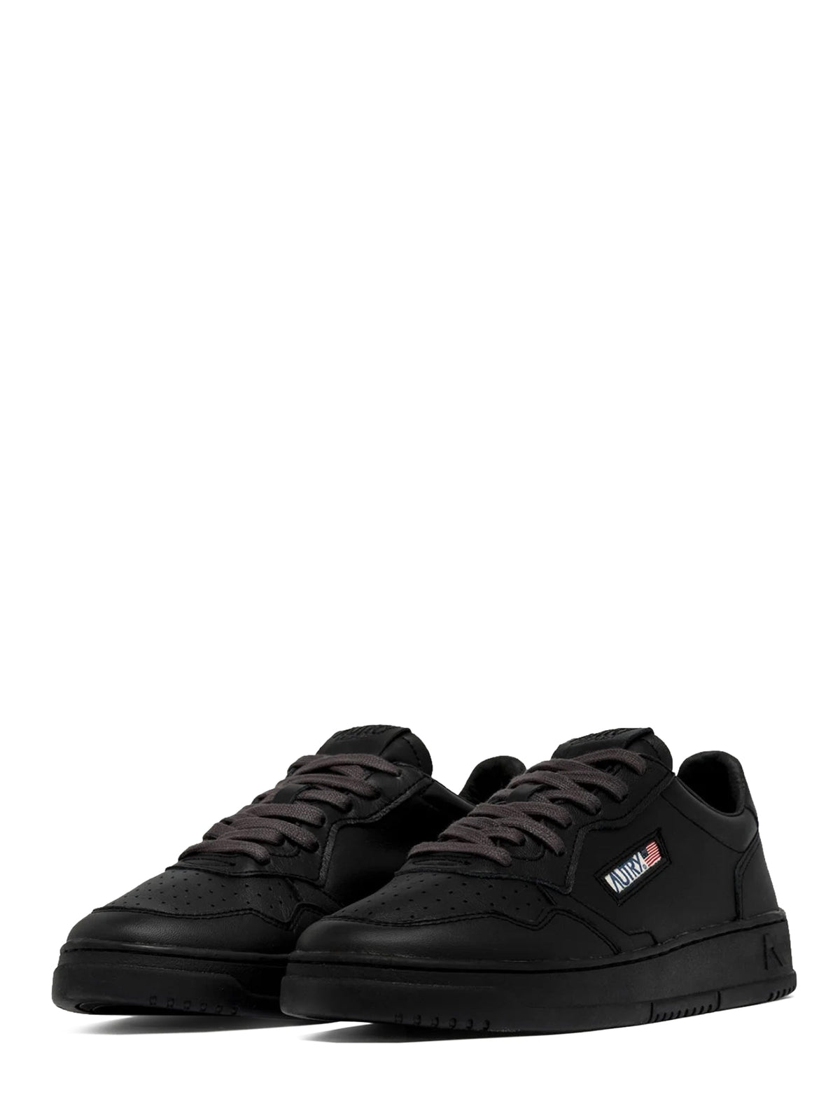 Low-Top Sneakers in Smooth Goat Leather with Minimalist Design