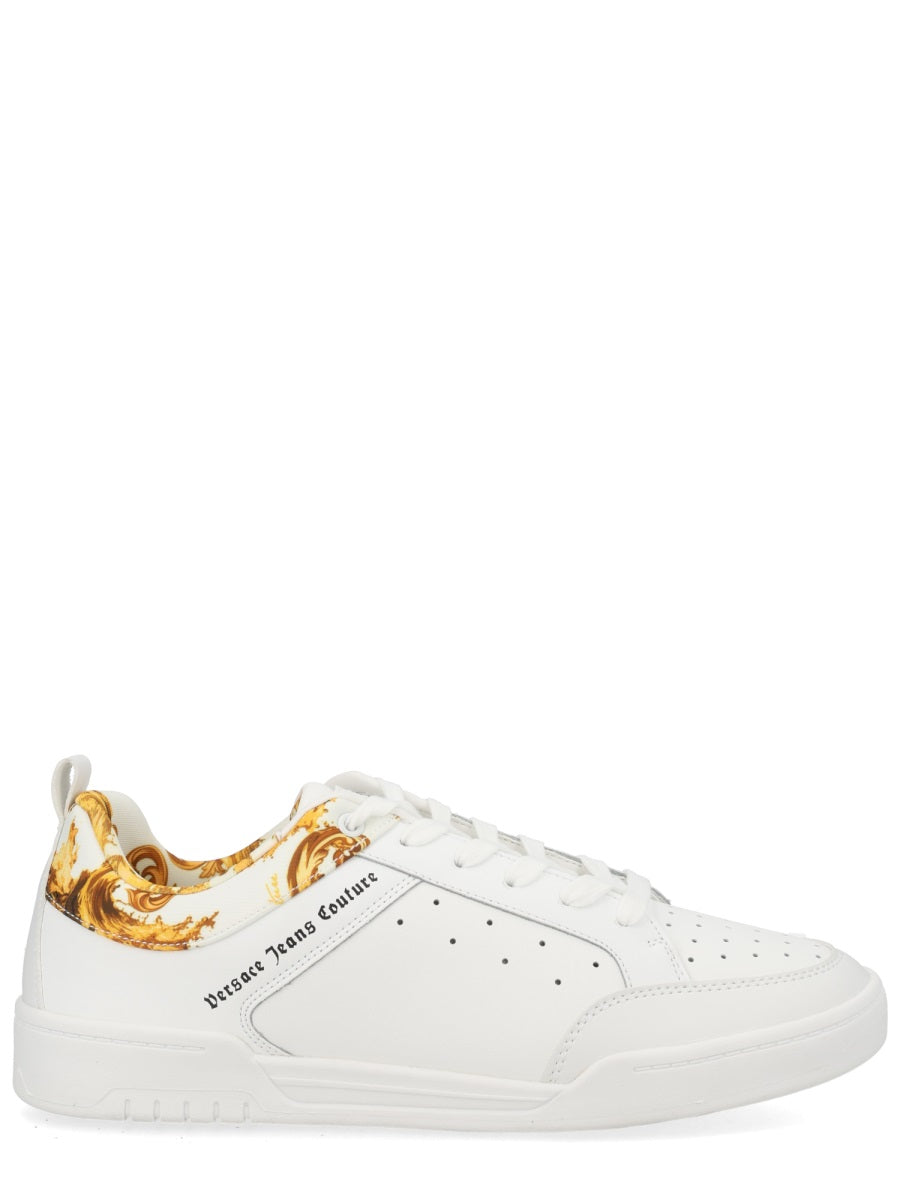 Black Gold Baroque Pattern Sneakers