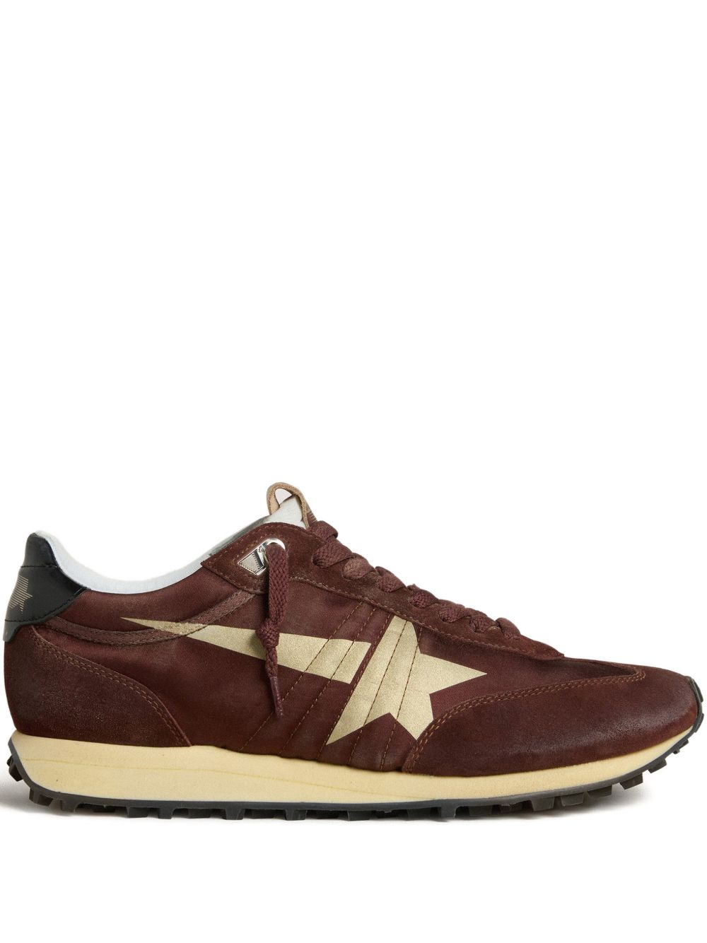 Brown Suede Cream Star Sneakers