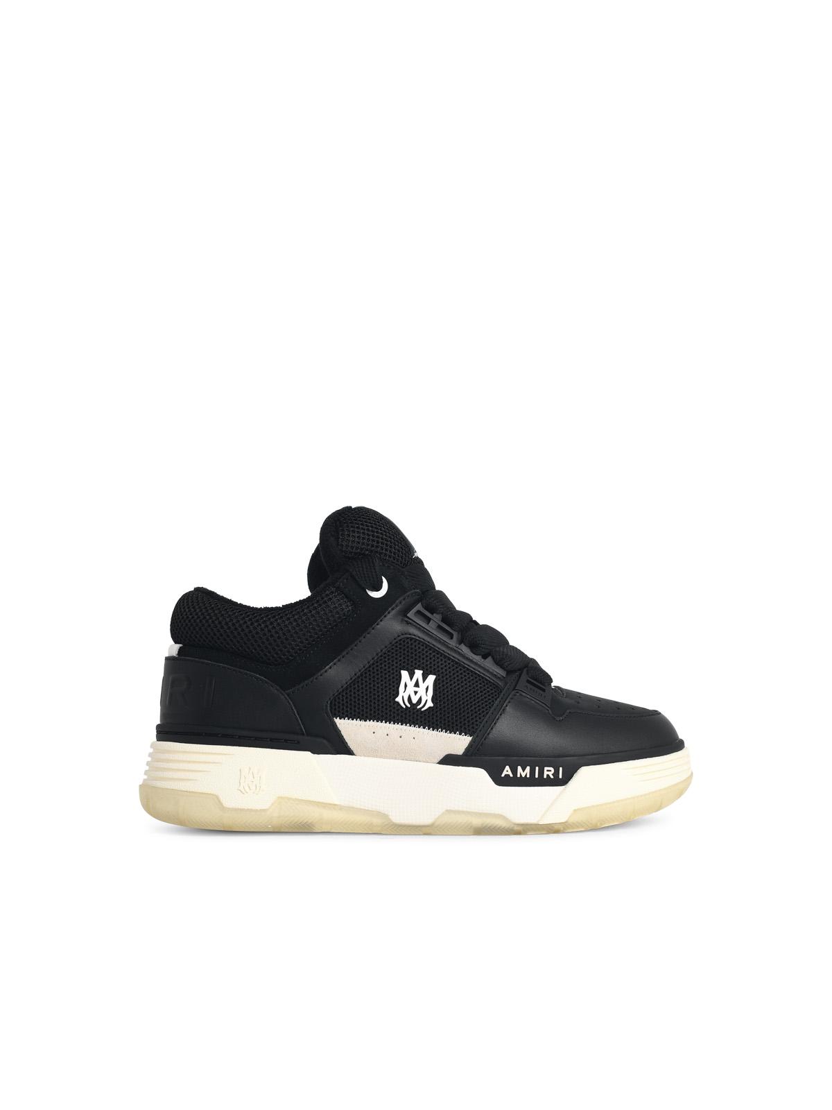 'Ma-1' Black Leather Blend Sneakers