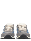 Grey Blue Low-Profile Suede Sneakers