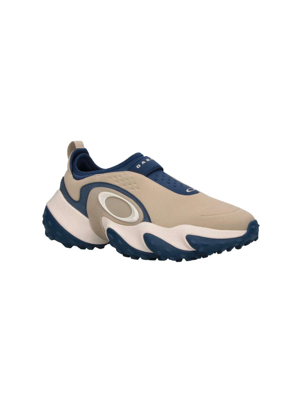 Beige Blue Edge Icon Water-Repellent Slip-On Sneakers