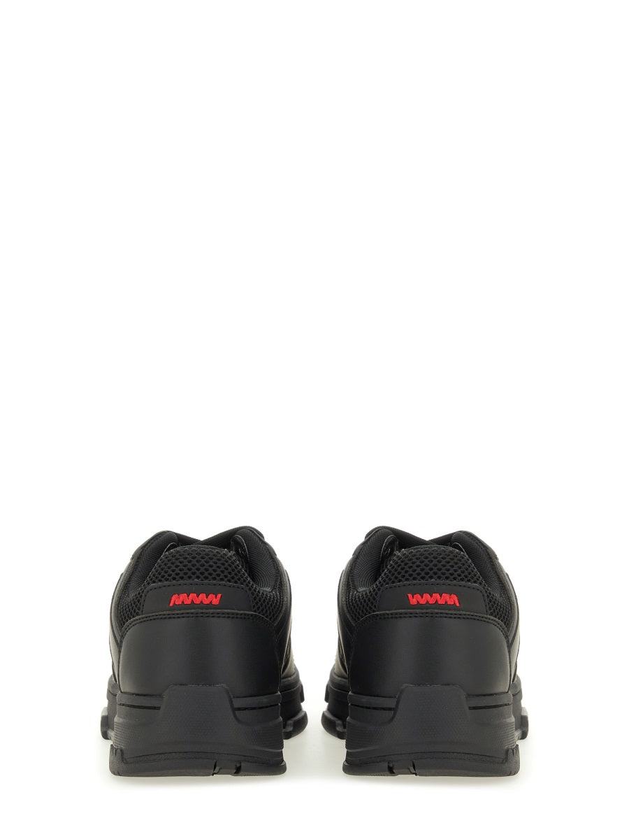 Low-Top Mesh-Detailed Polyester Sneakers
