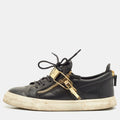 Giuseppe Zanotti Black Leather Low Top Sneakers