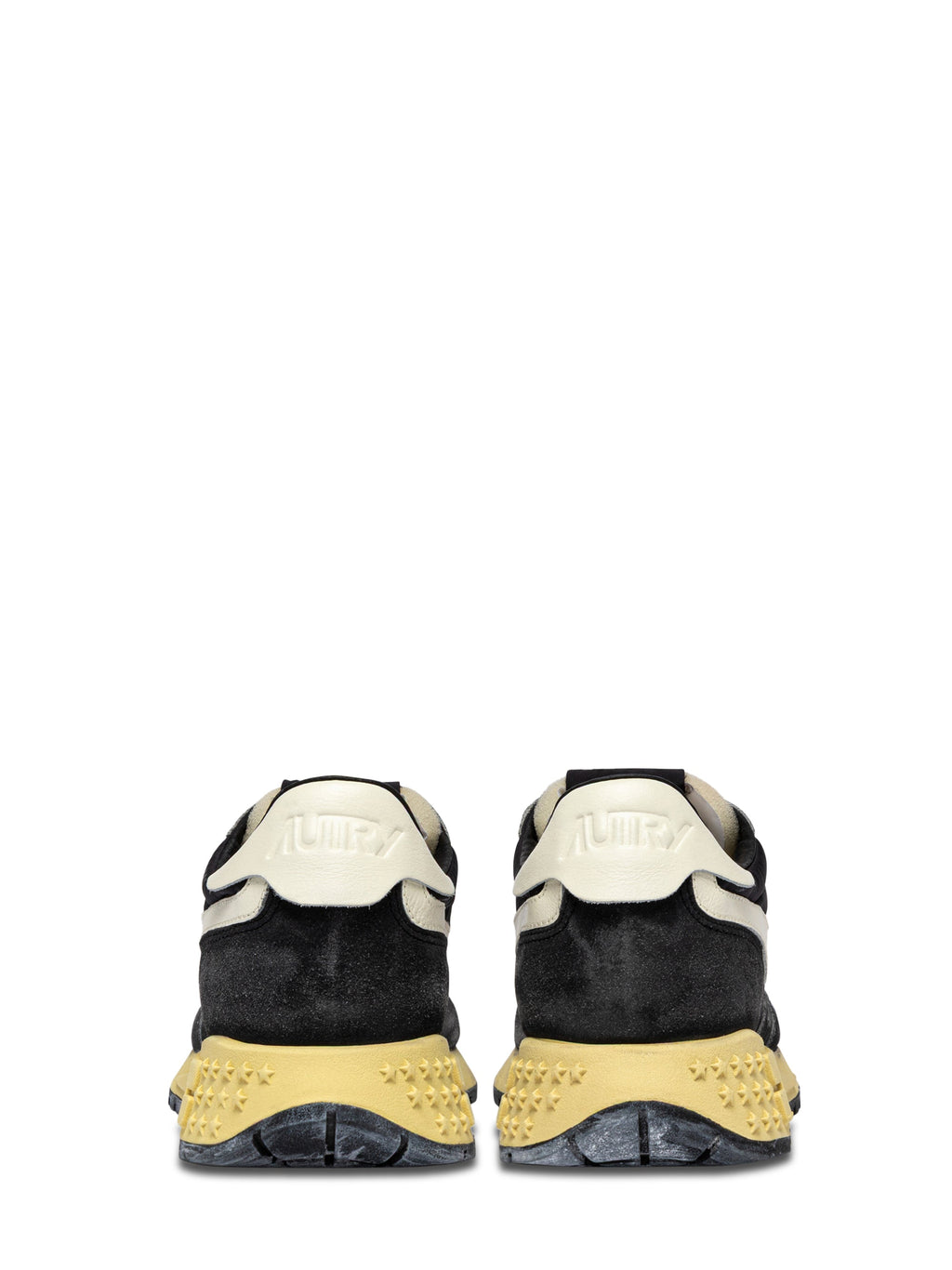 Dual-Material Low-Top Sneakers with Cream Accents