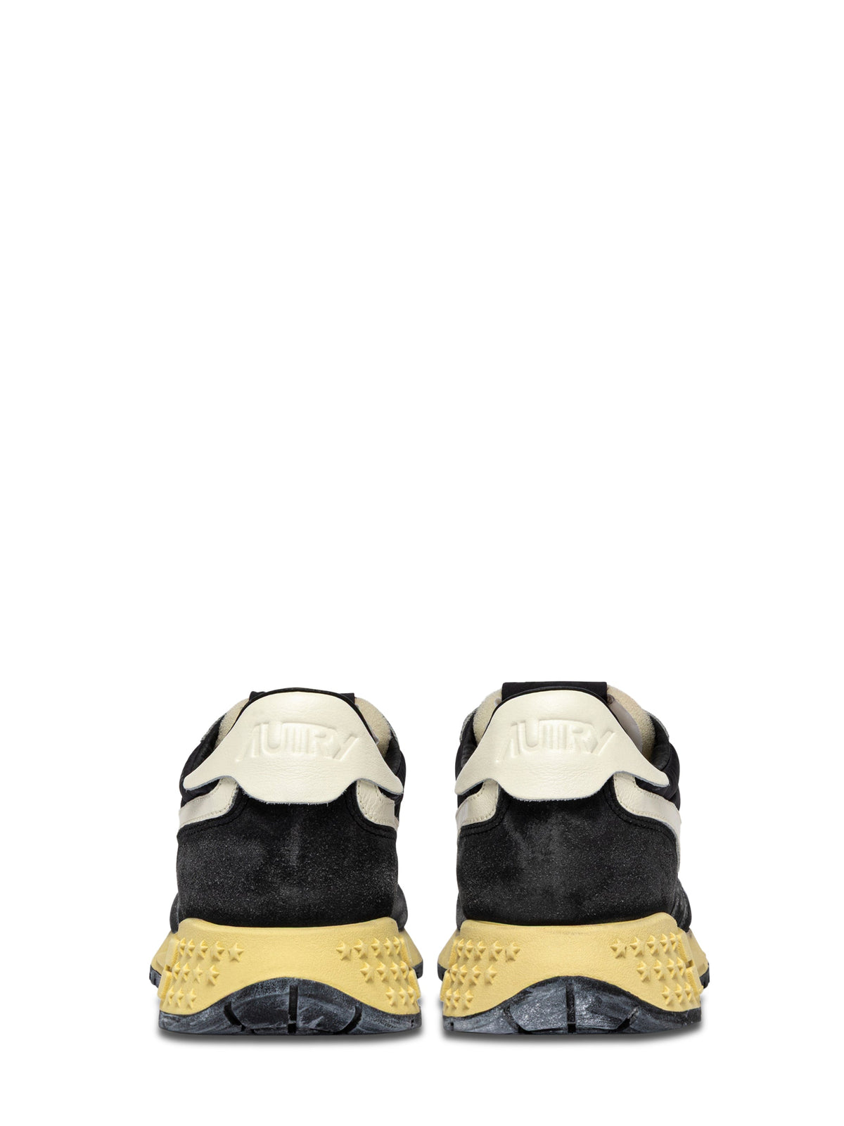 Dual-Material Low-Top Sneakers with Cream Accents