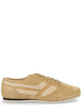 Brook Calf Leather Cotton Panel Sneakers