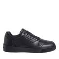 Black Minimalist Leather Low-Top Sneakers
