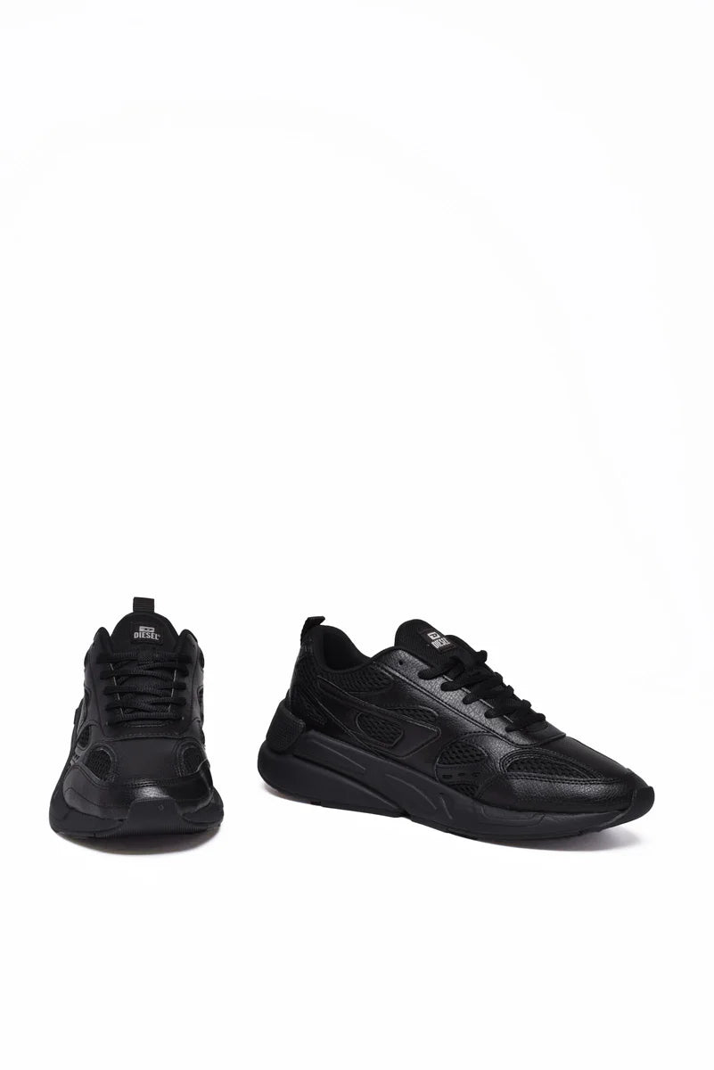 Black Men Polyester Serendipity Sport Sneakers
