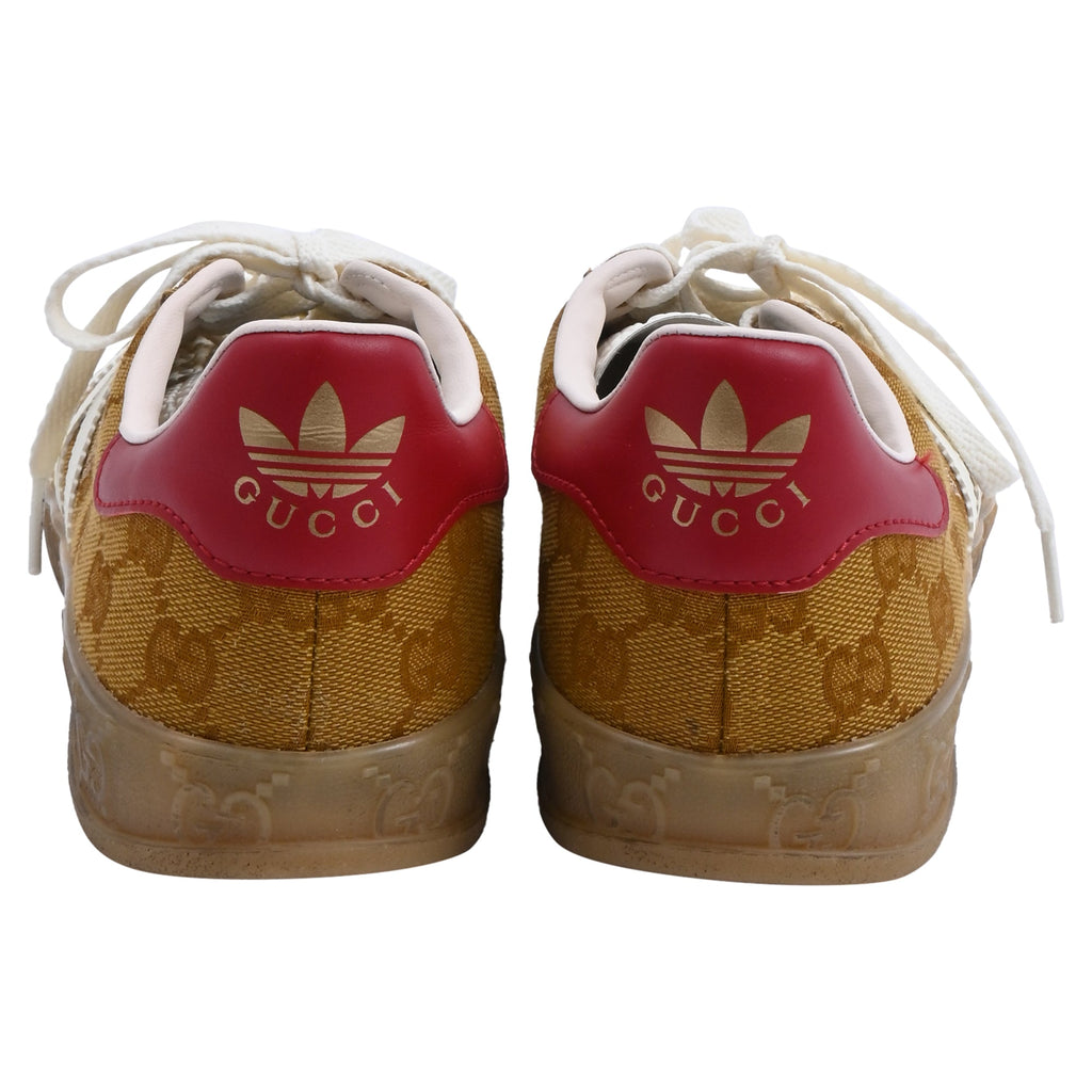 Gucci x Adidas Gazelle GG Monogram Sneakers in Brown Canvas