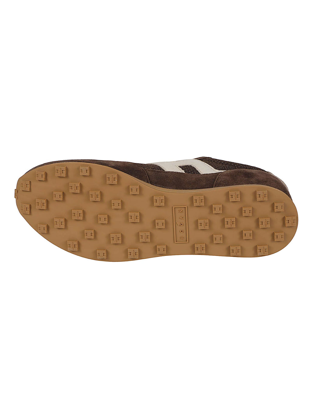 Brown H699 Calf Leather Mesh Sneakers