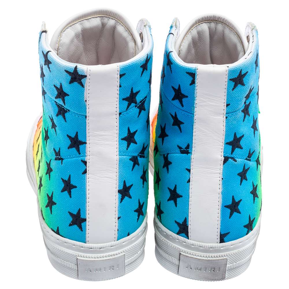Amiri Multicolor Canvas High Top Sneakers