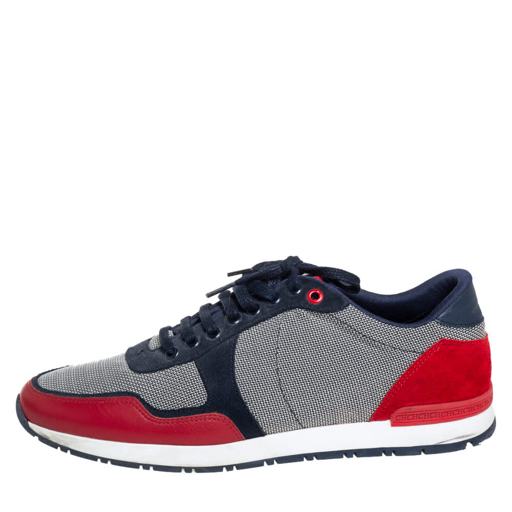 Ch Carolina Herrera Multicolor Suede And Leather Low Top Sneakers