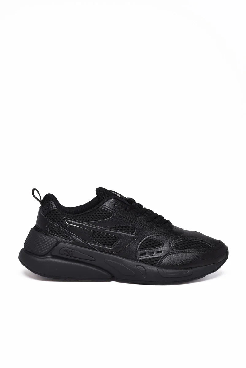 Black Men Polyester Serendipity Sport Sneakers