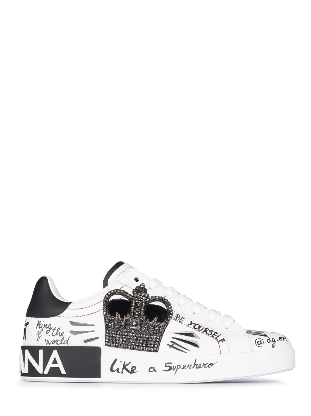 Jeweled Crown Graphic Low-Top Sneakers