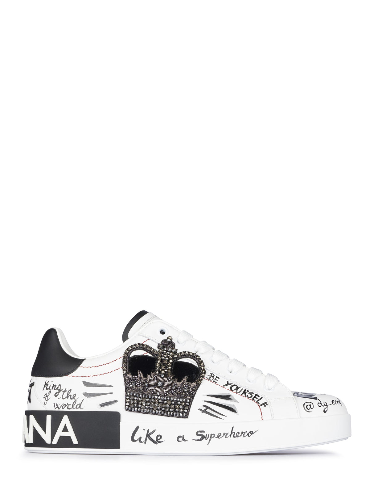 Jeweled Crown Graphic Low-Top Sneakers