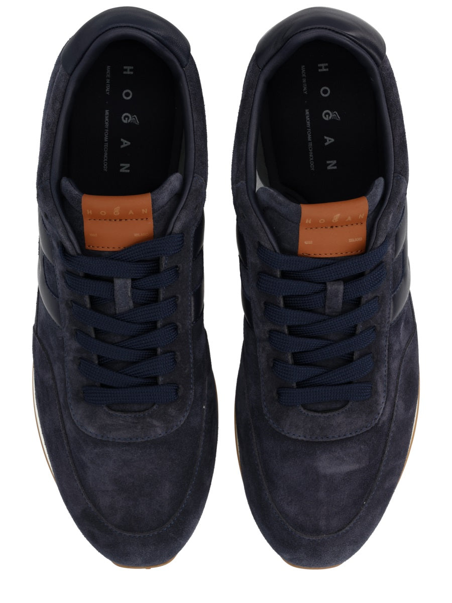 Athletic Suede Leather Low Sneakers