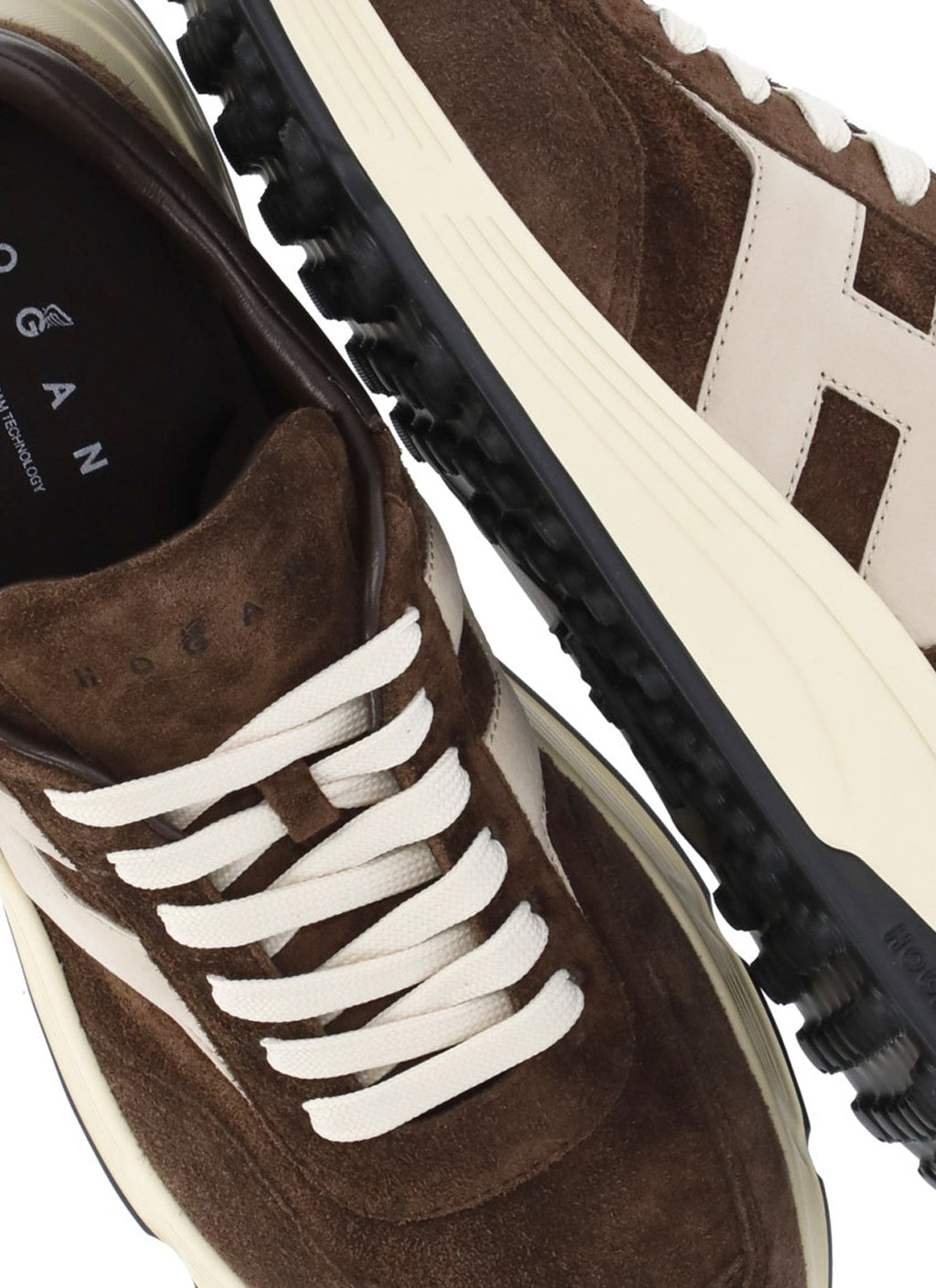 Brown Imprinted Logo Suede Low-Top Sneakers