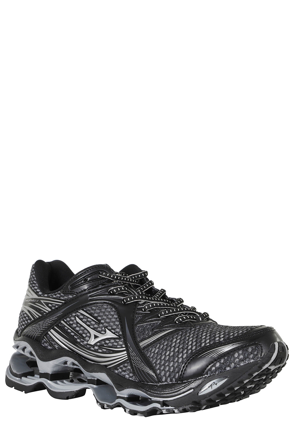 Iron Gate Silver Black Mesh Leather Wave Prophecy 1 Sneakers