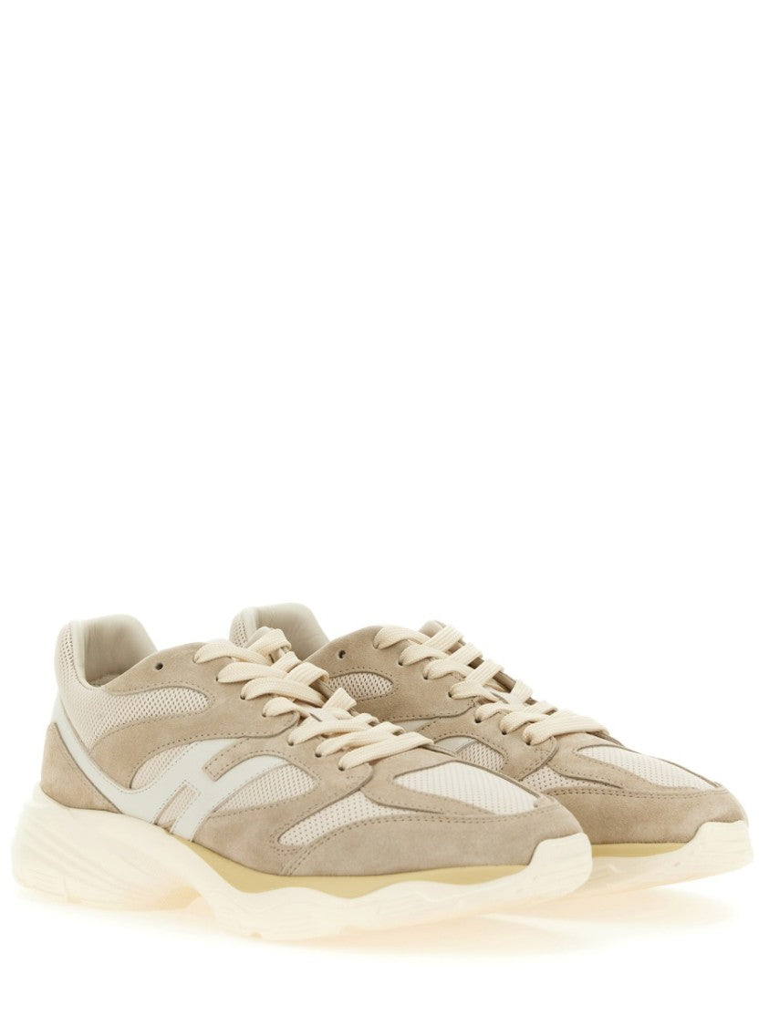 Calfskin Sneakers With Textured Upper And Sole