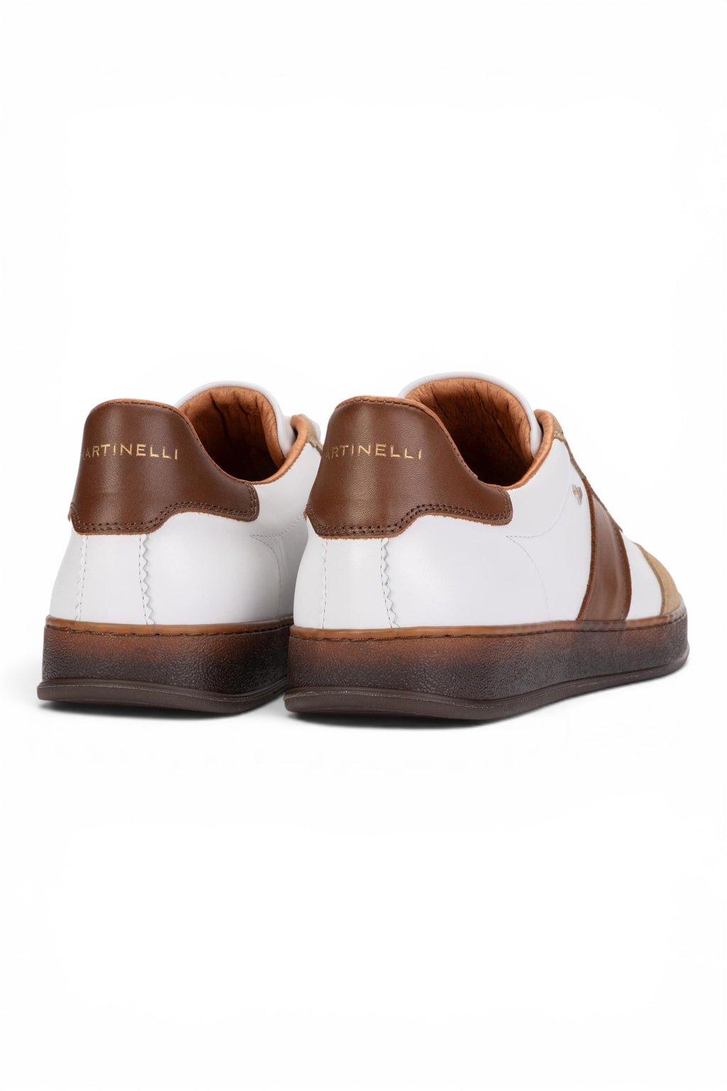 Martinelli Men's Brown Leather Sneakers Trainer Shoes - Seaford