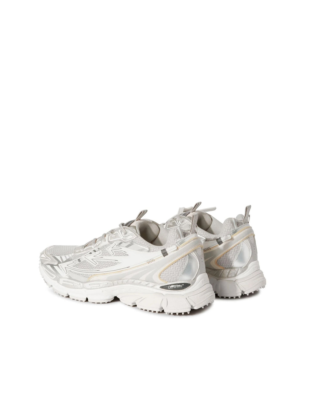 Light Grey and Silver Sneakers with Mesh