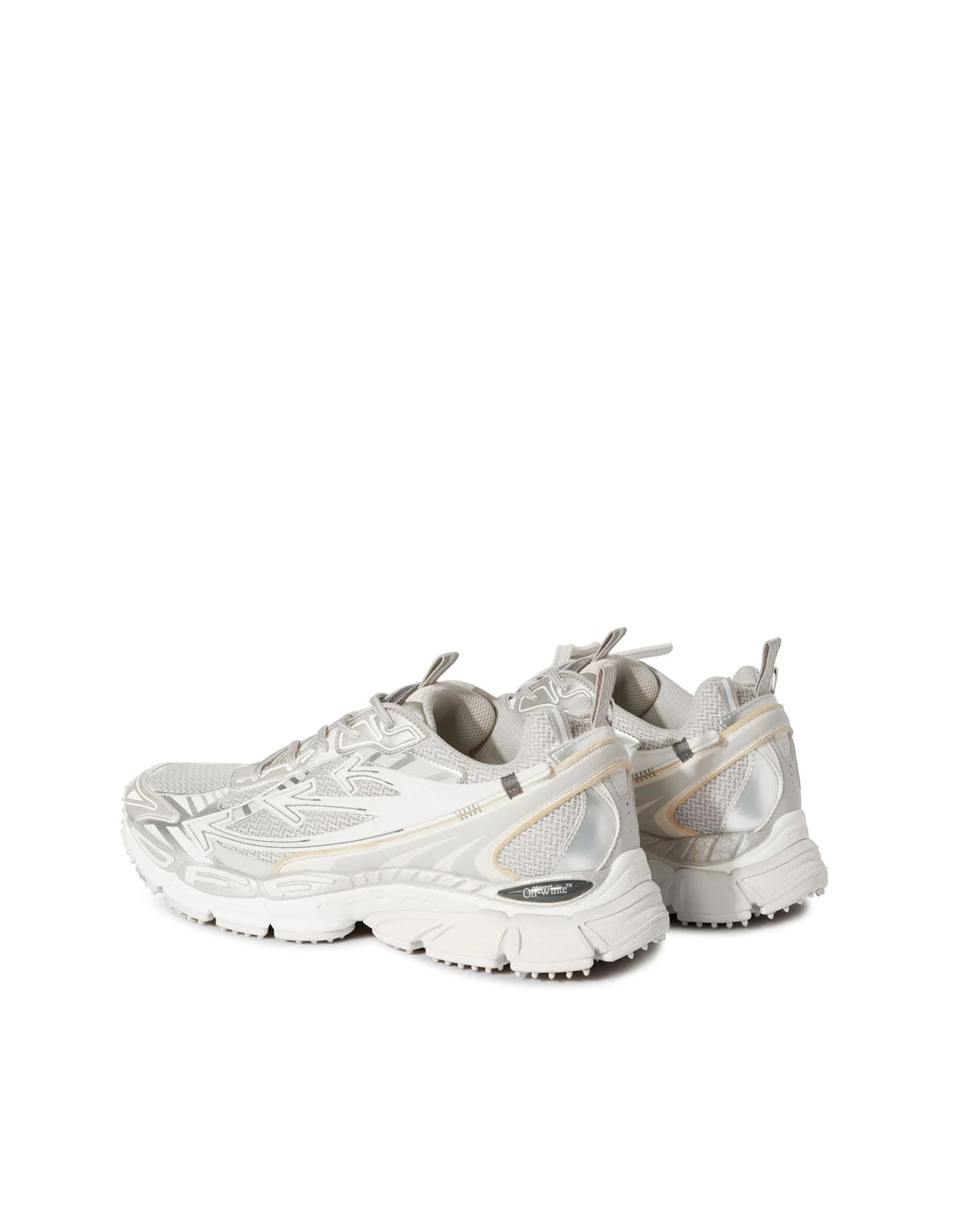 Light Grey and Silver Sneakers with Mesh