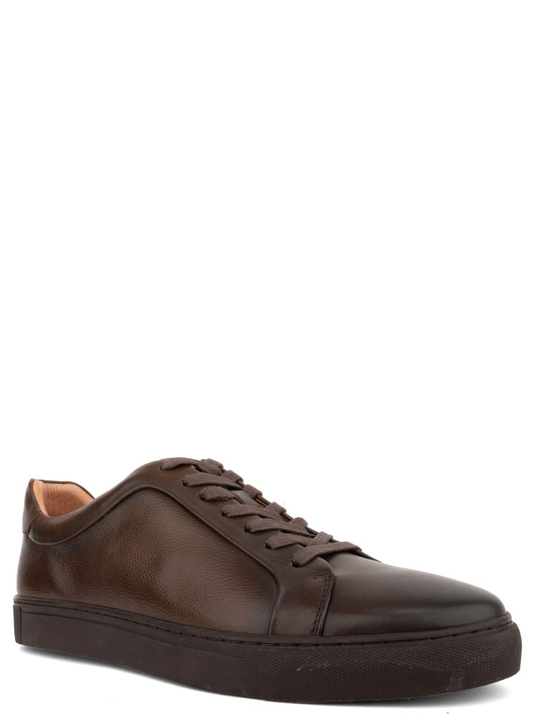 Brown Leisure Low-Profile Leather Sneakers