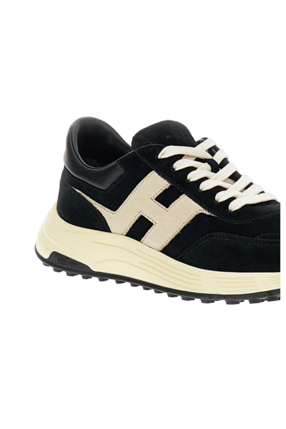 Black Nubuck Leather Hyperlight Sneakers