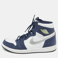 Air Jordans Navy Blue/white Suede And Leather Jordan 1 Retro High Co.jp Midnight Navy Sneakers