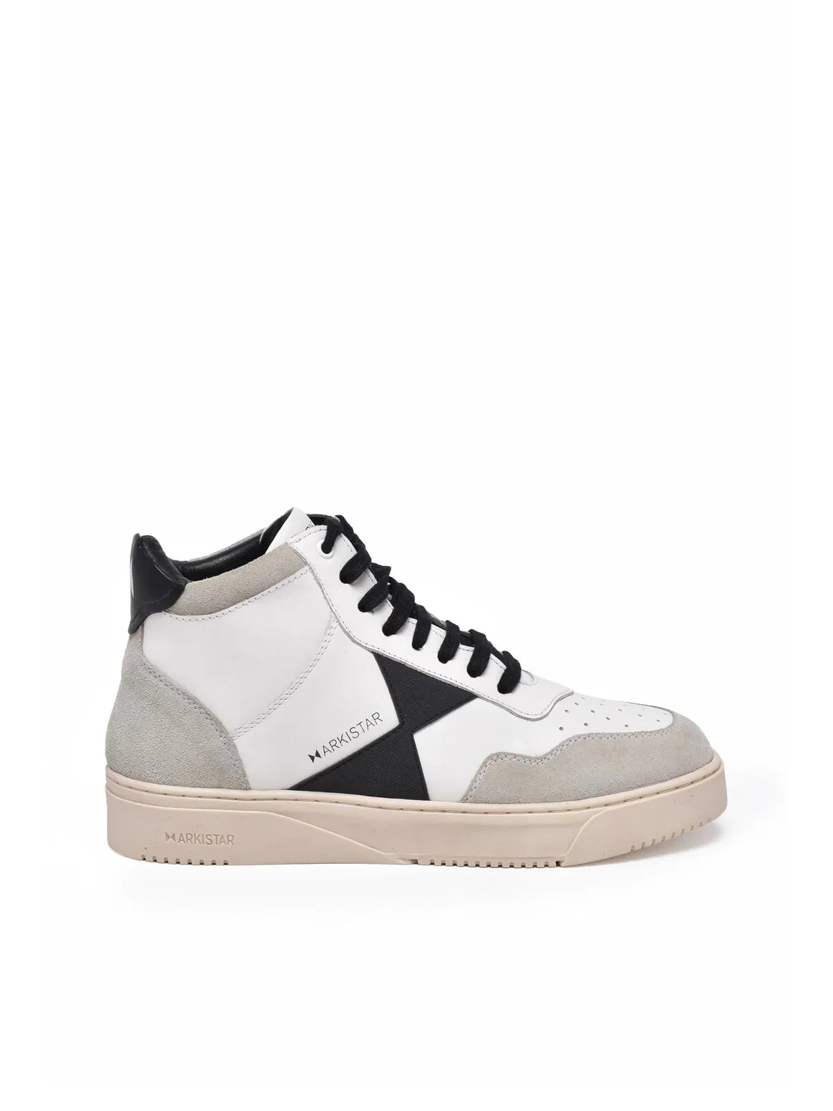 Arkistar Leather Rubber Sneakers - White/Black