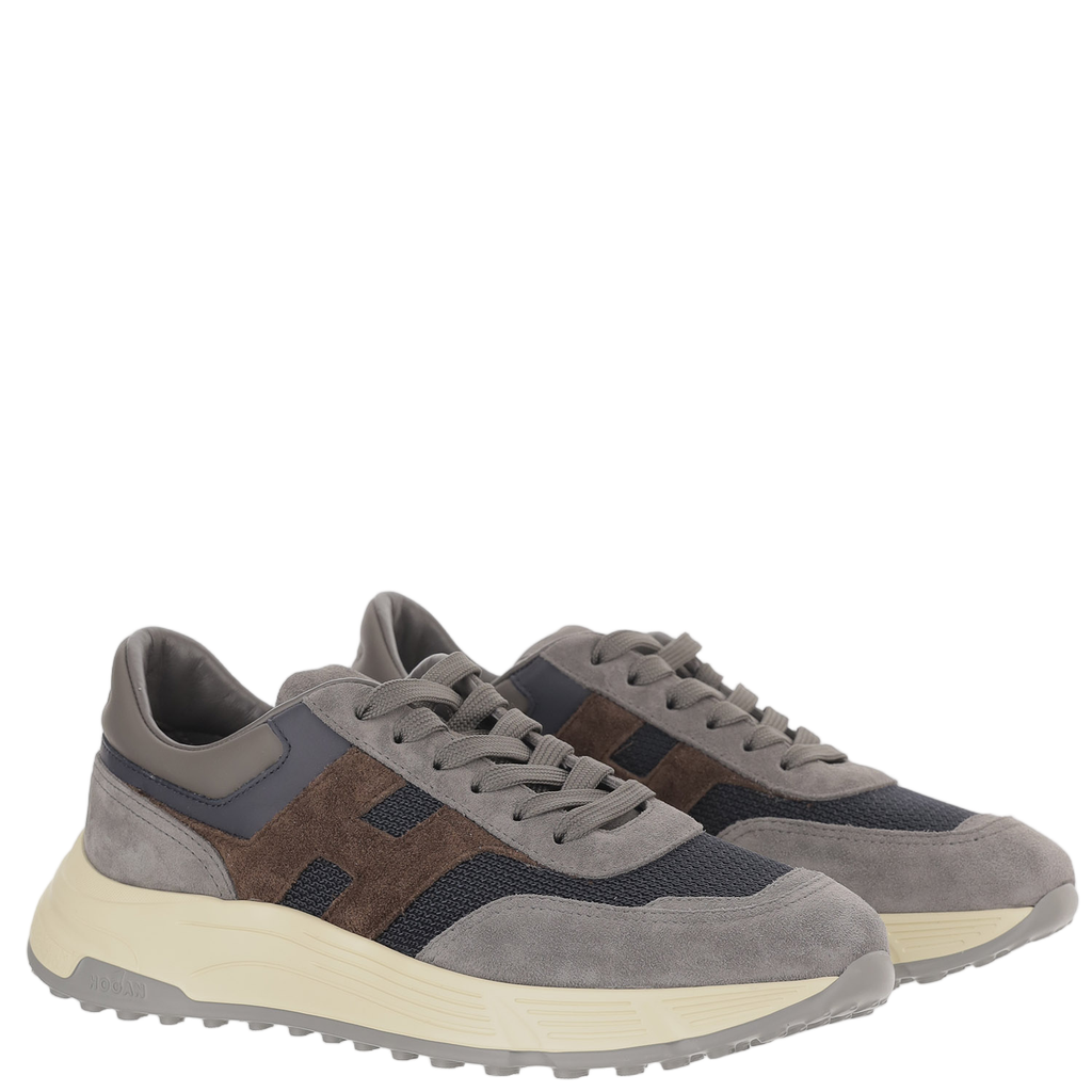 Layered Panel Design Hogan Sneakers With Memory Foam Insole