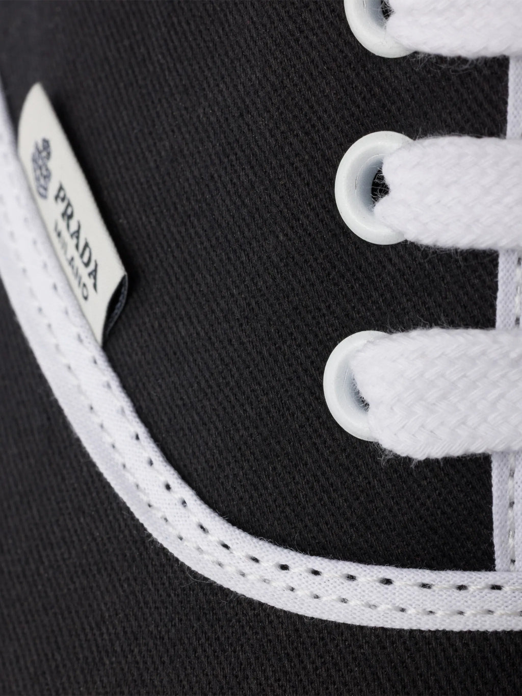 Black Drill Low-Profile Canvas Sneakers
