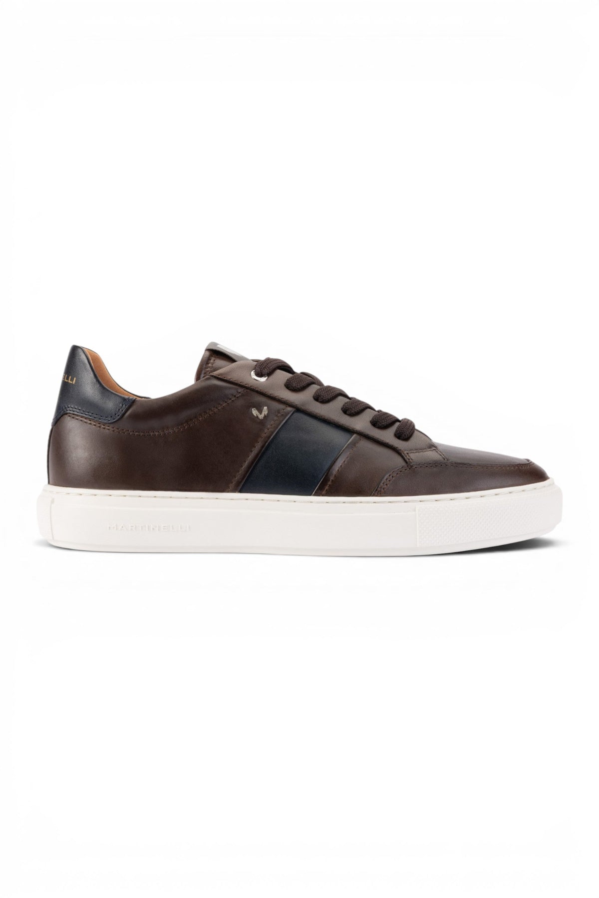 Martinelli Men's Brown Leather Sneakers Trainer Shoes - Hastings