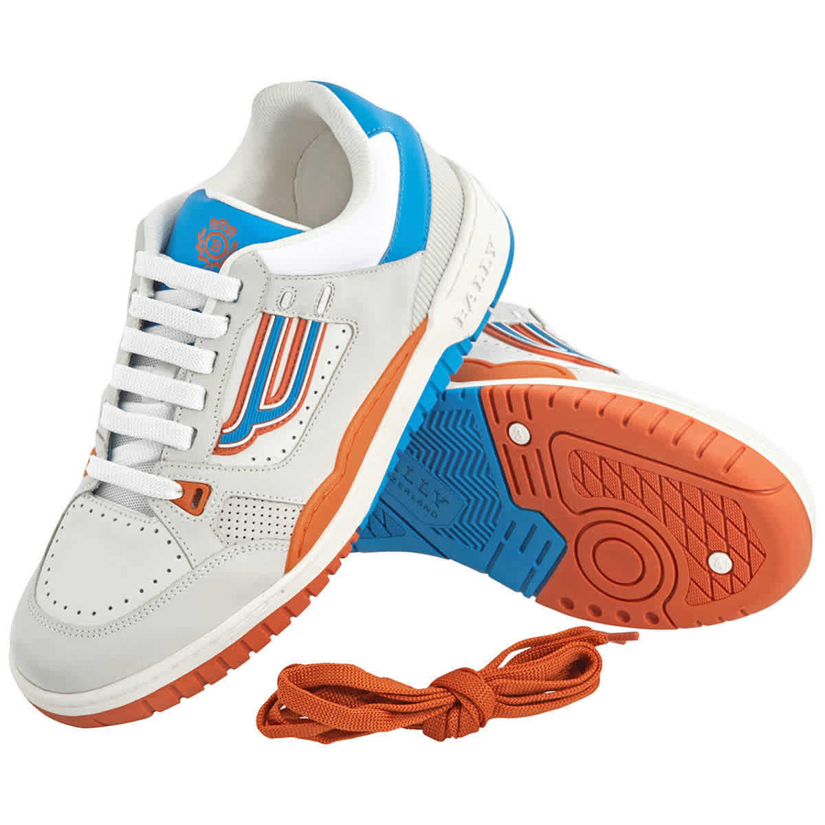 Bally Men's Kuba Logo Patch Low-top Sneakers In White