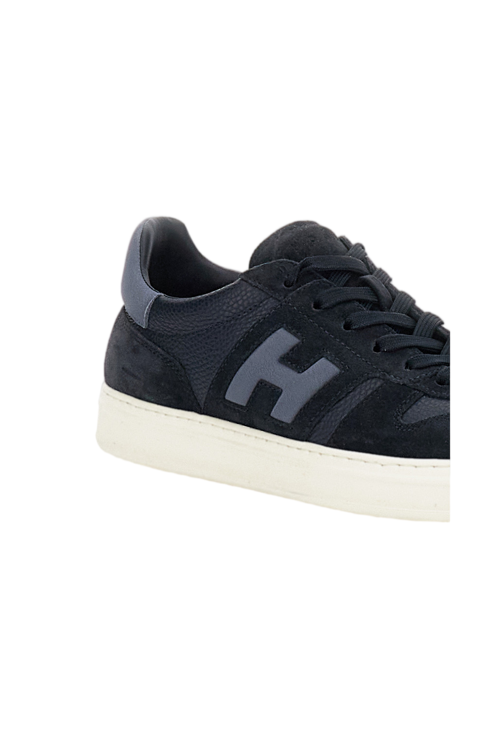 Blue Leather Suede Inserts Sneakers