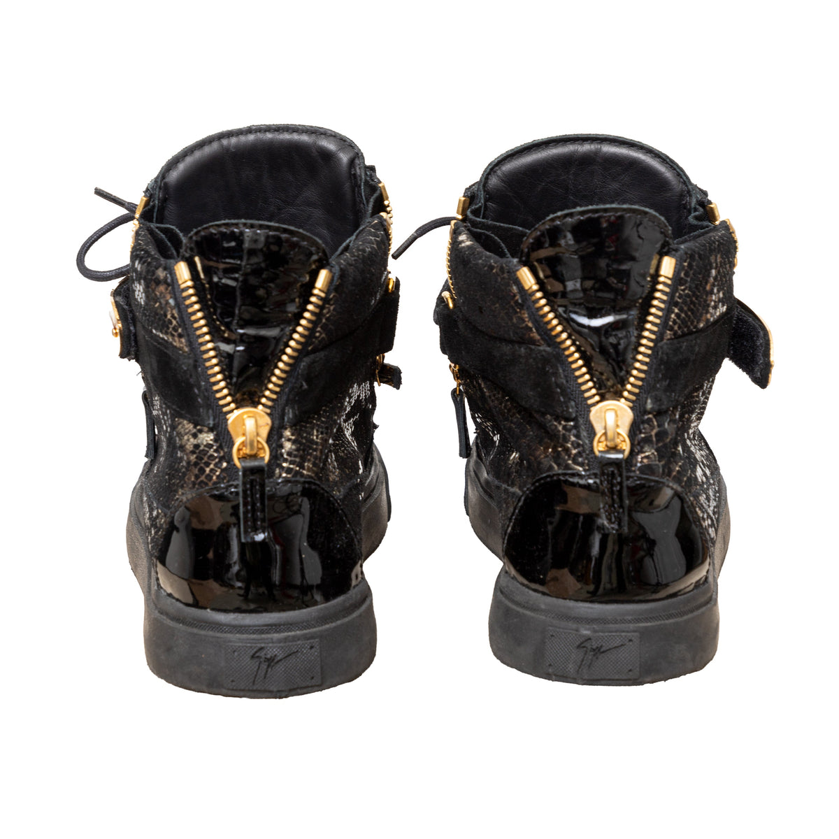 Giuseppe Zanotti Printed Snakeskin Sneakers - '10s
