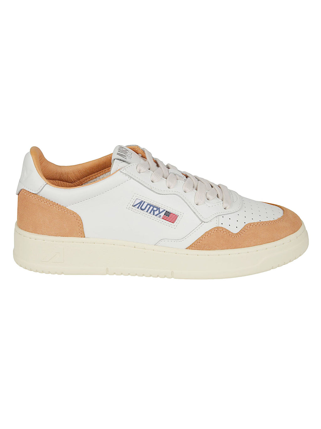 Medalist Low Suede Overlays Leather Sneakers