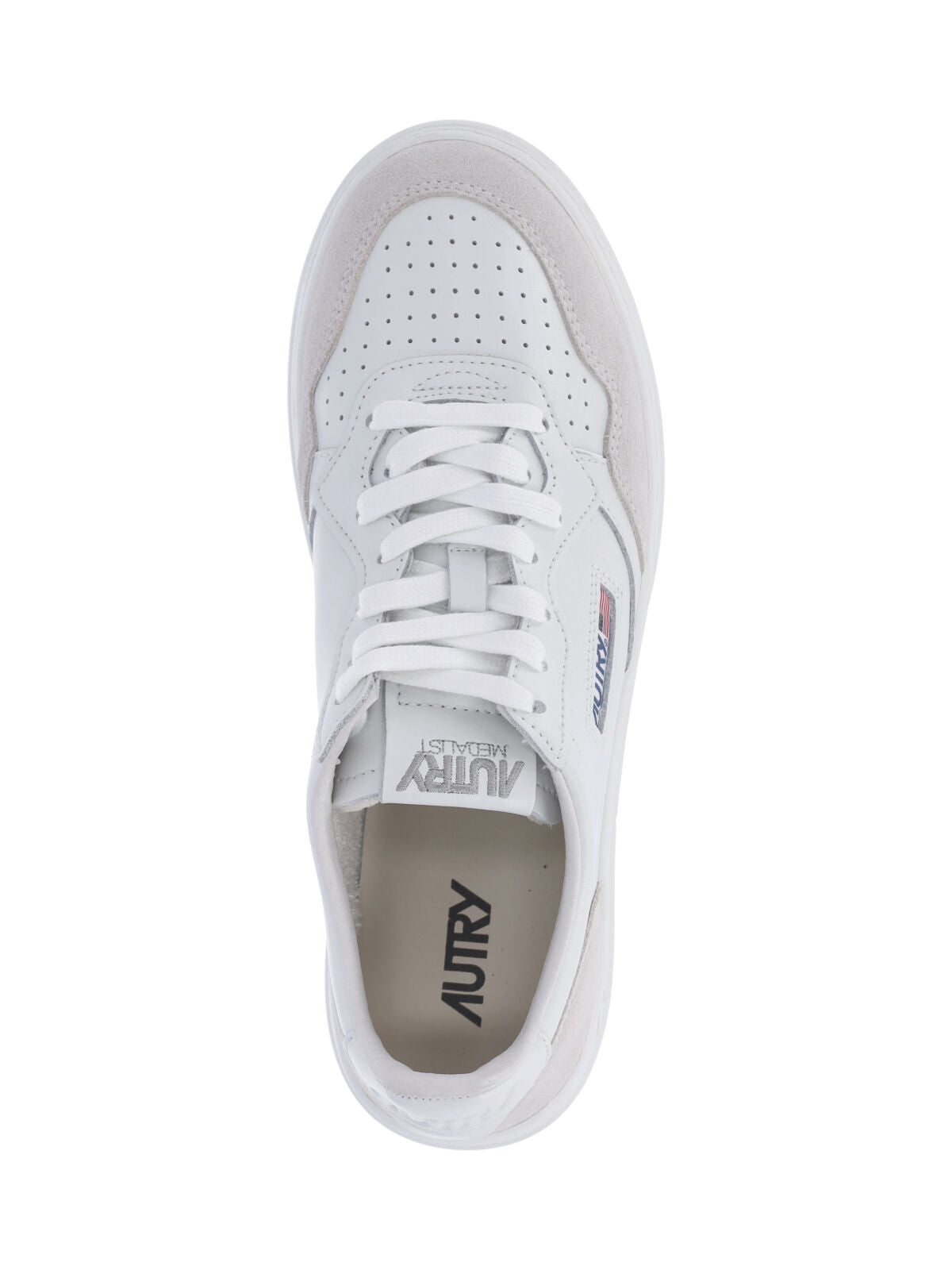 Low-Top Sneakers with Rounded Toe and Multicolor Logo