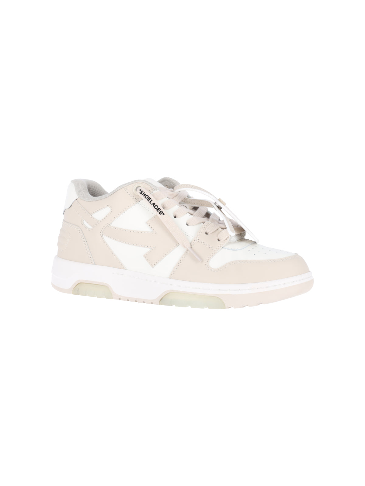 Beige Leather Out Of Office Sneakers