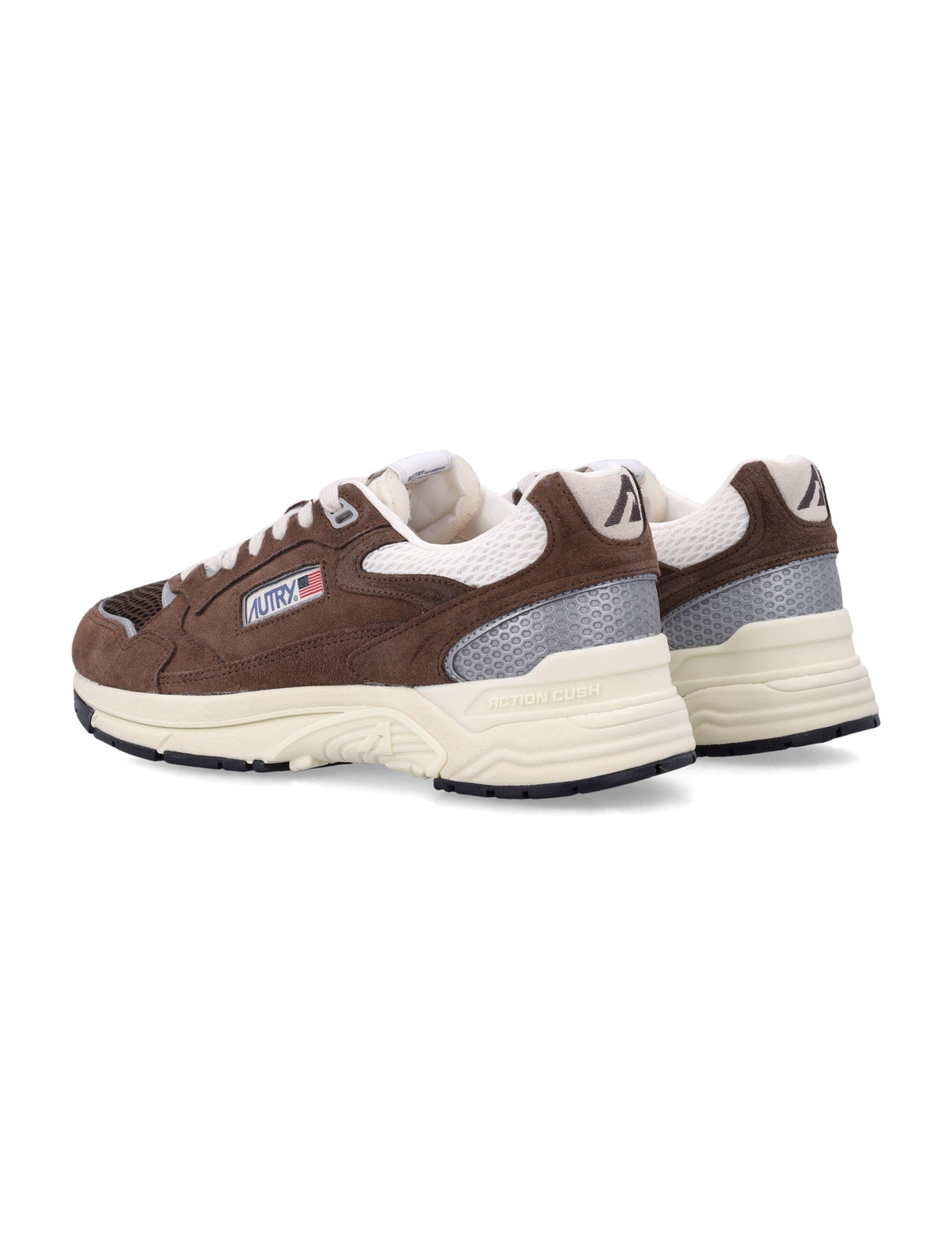 Dynamic Suede and Mesh Sneakers with Action Cush Technology