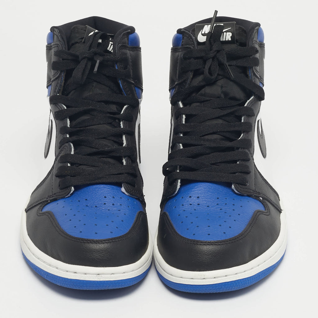 Air Jordans Multicolor Leather Jordan 1 Retro High Royal Toe Sneakers
