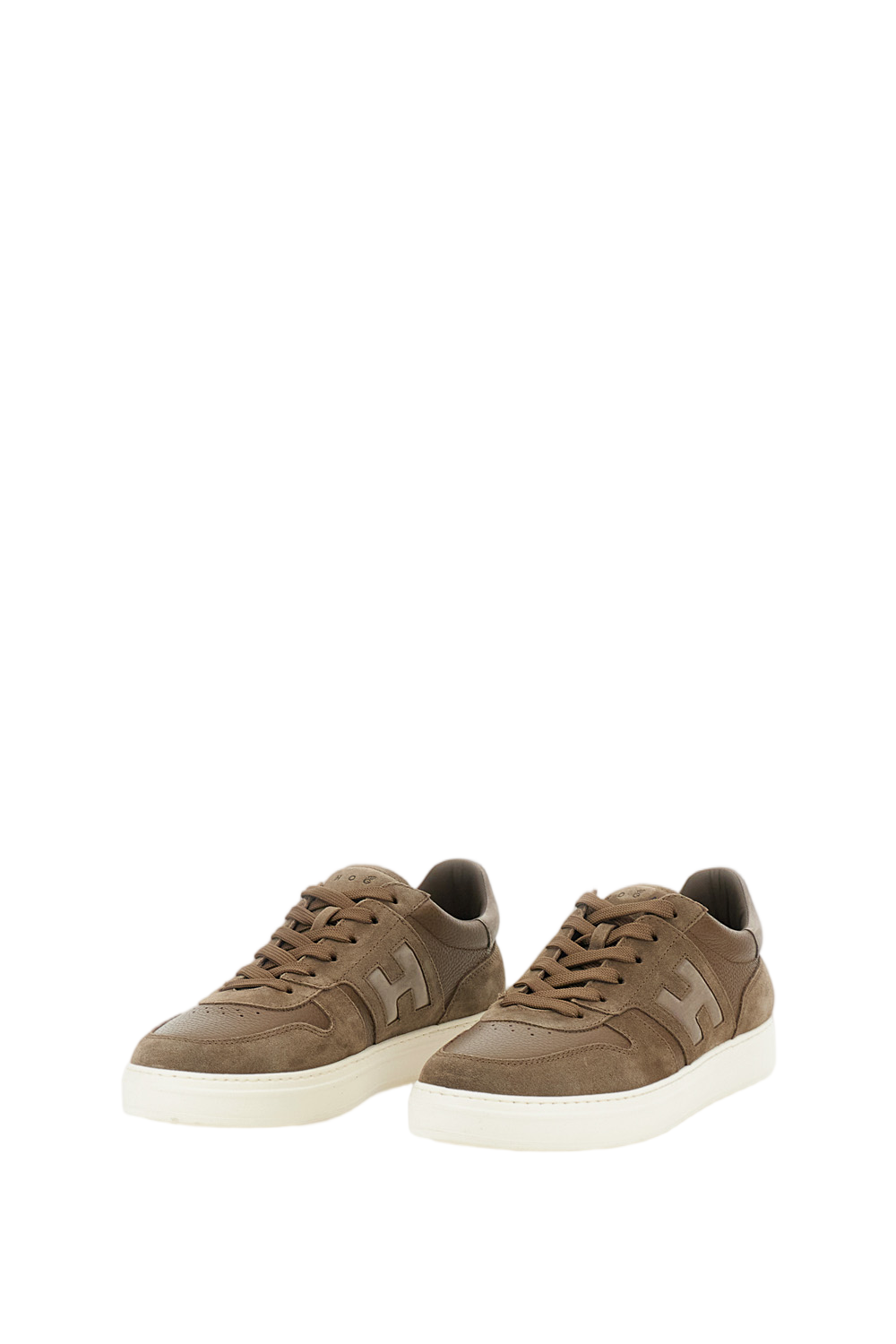 Green Leather Suede Inserts Sneakers