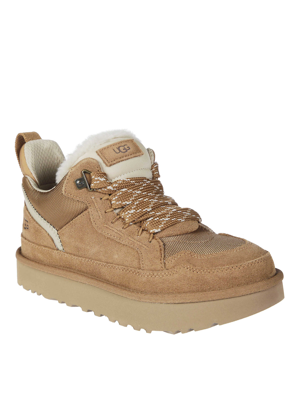Lowmel Suede-Blend Padded Low-Top Sneakers